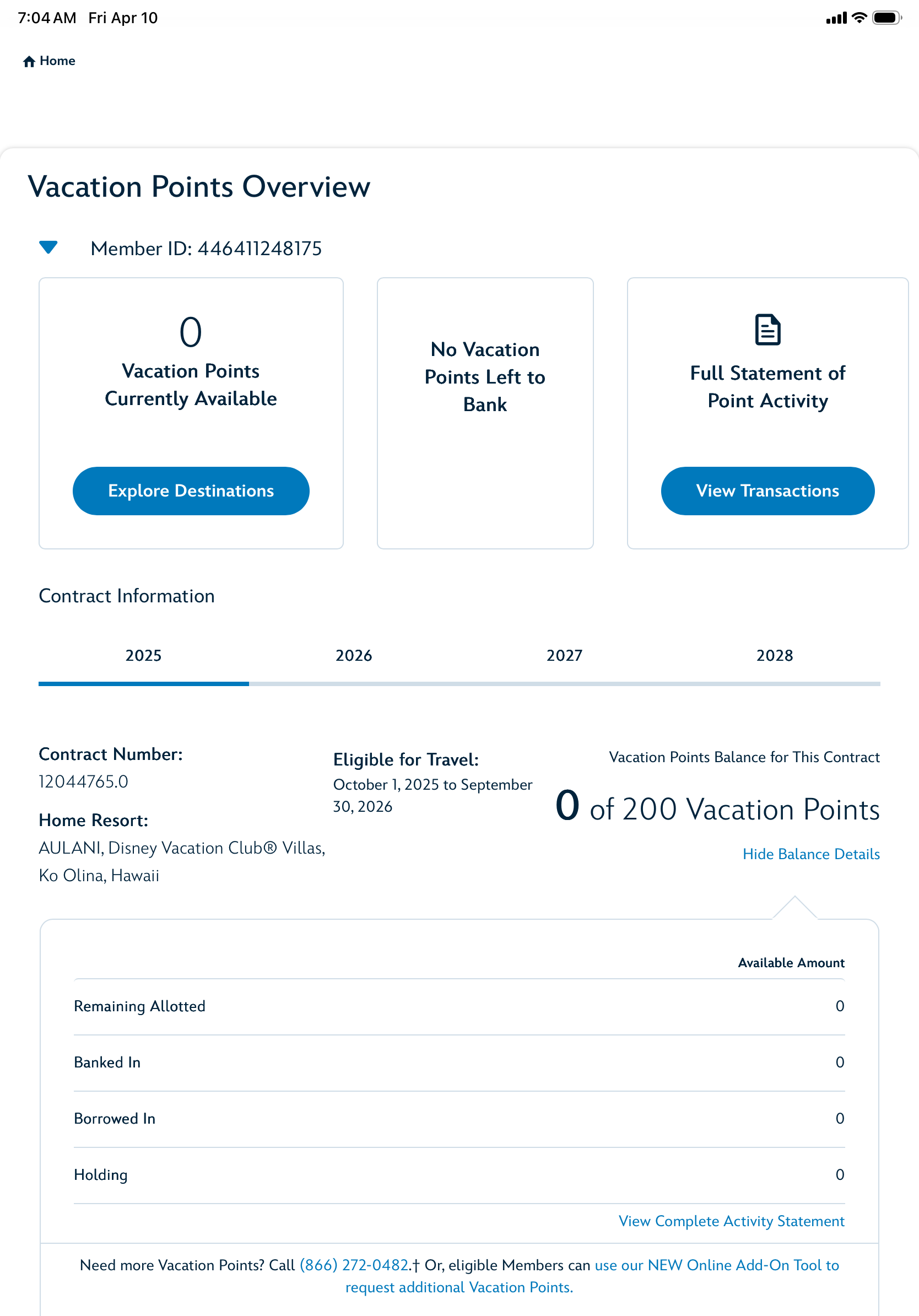 2025 Point Statement