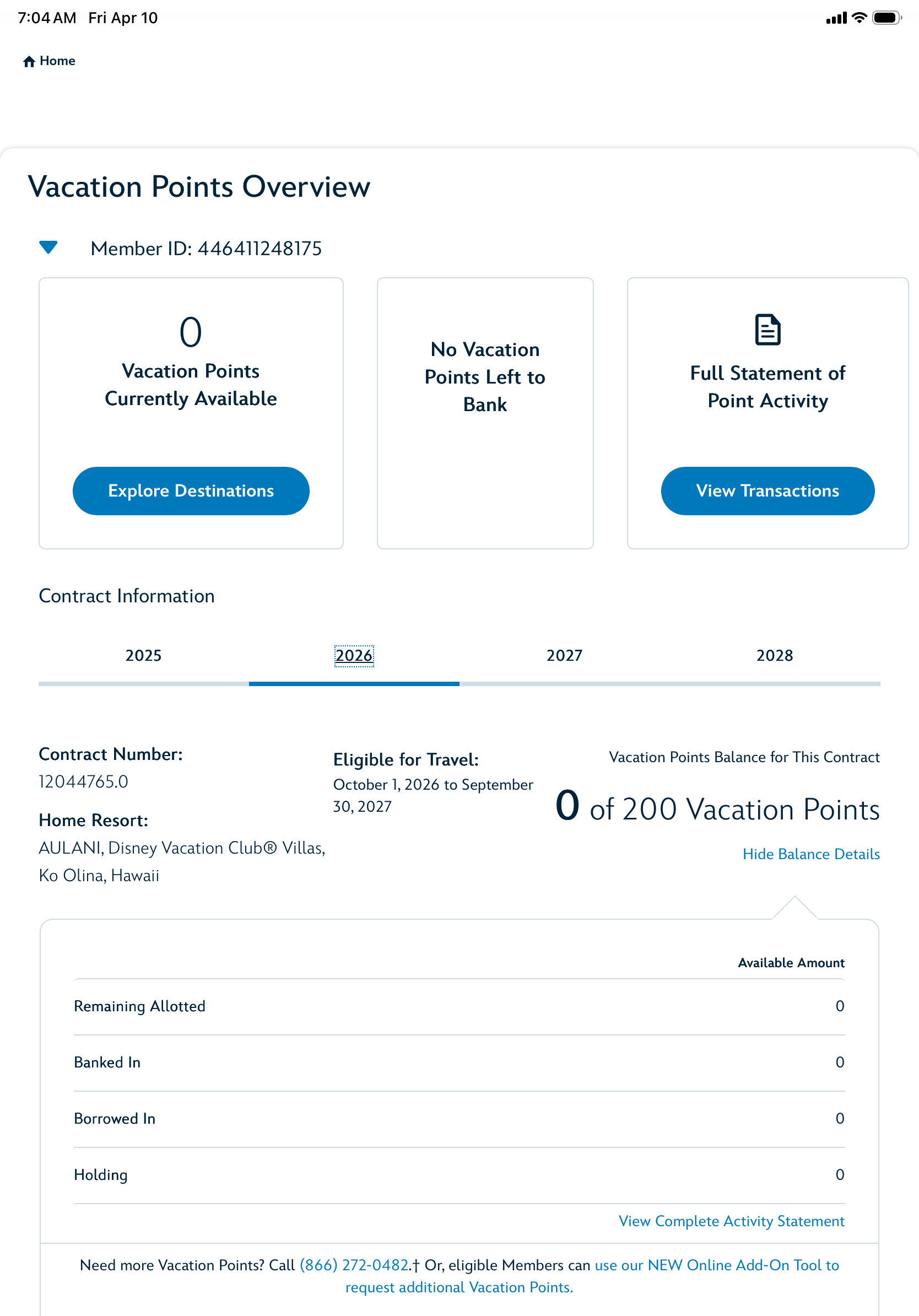 2026 Point Statement