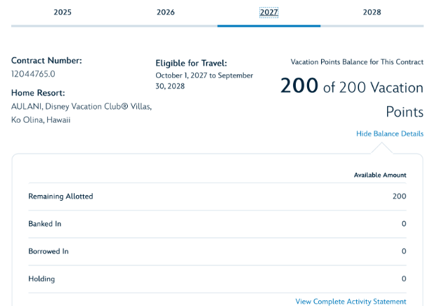 2027 Point Statement