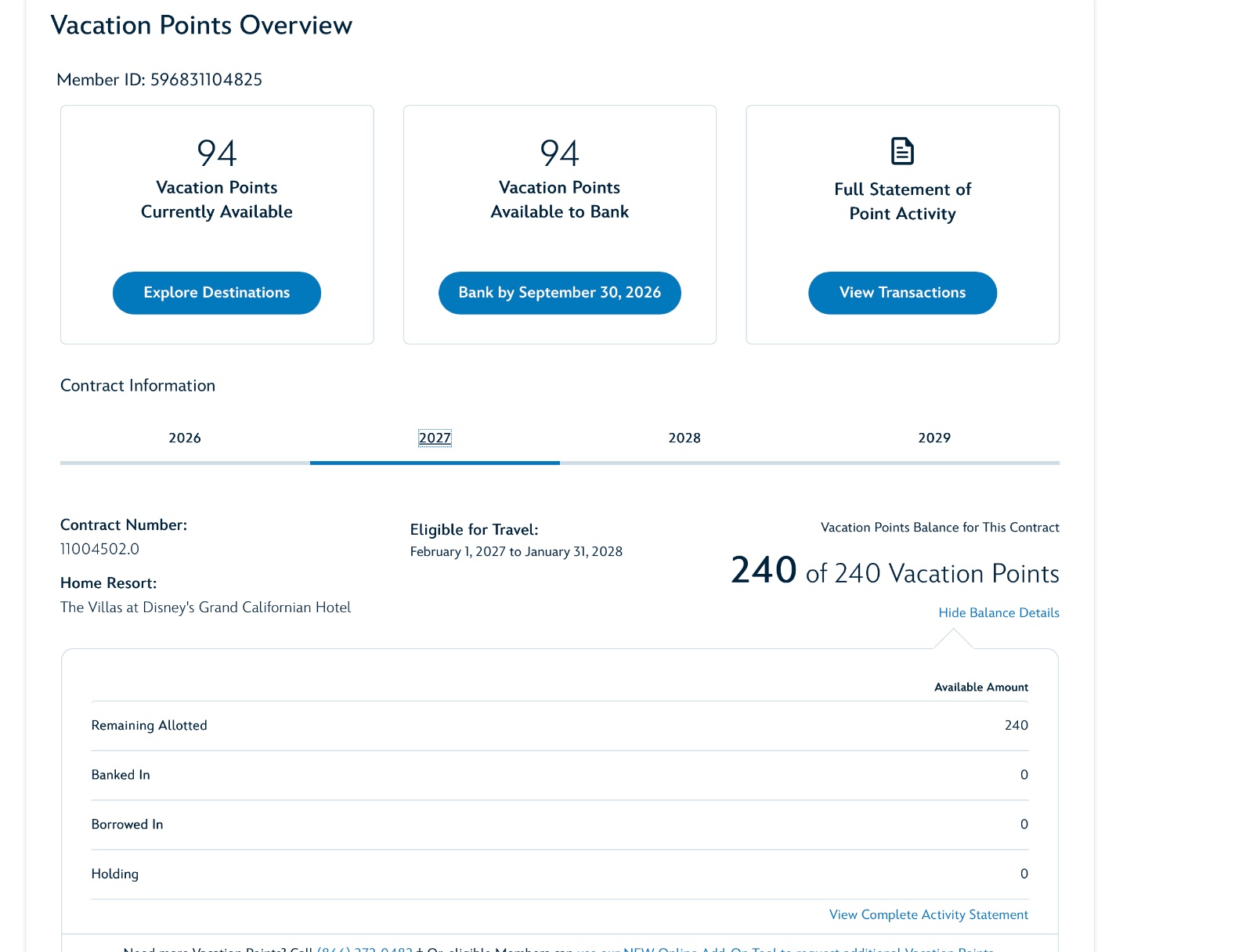 2026 Point Statement