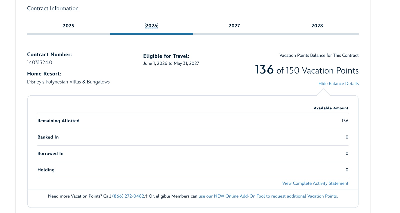 2026 Point Statement