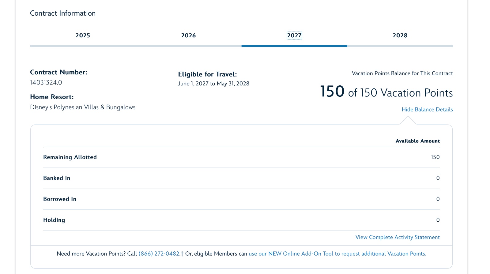 2027 Point Statement