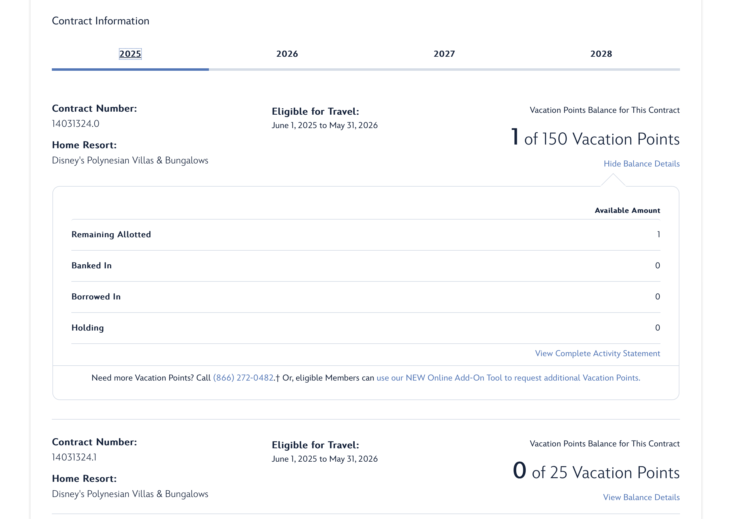 2025 Point Statement