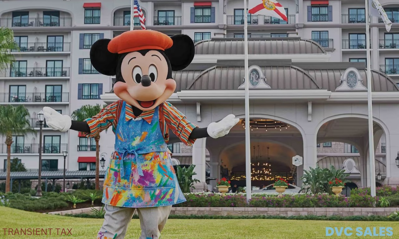 Disney Vacation Club resort exterior showcasing beautiful architecture and landscaping.