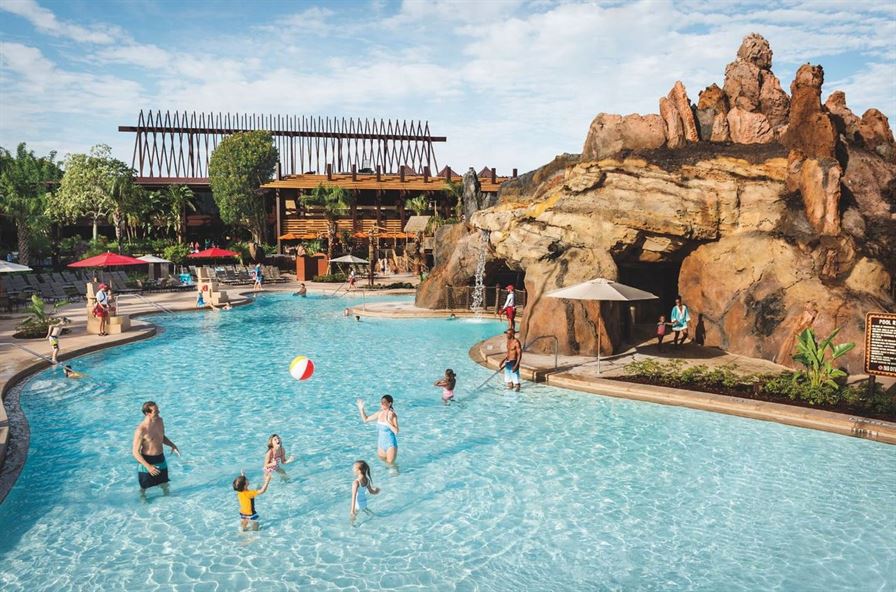 Tropical landscape at Disney's Polynesian Villas & Bungalows DVC resort.