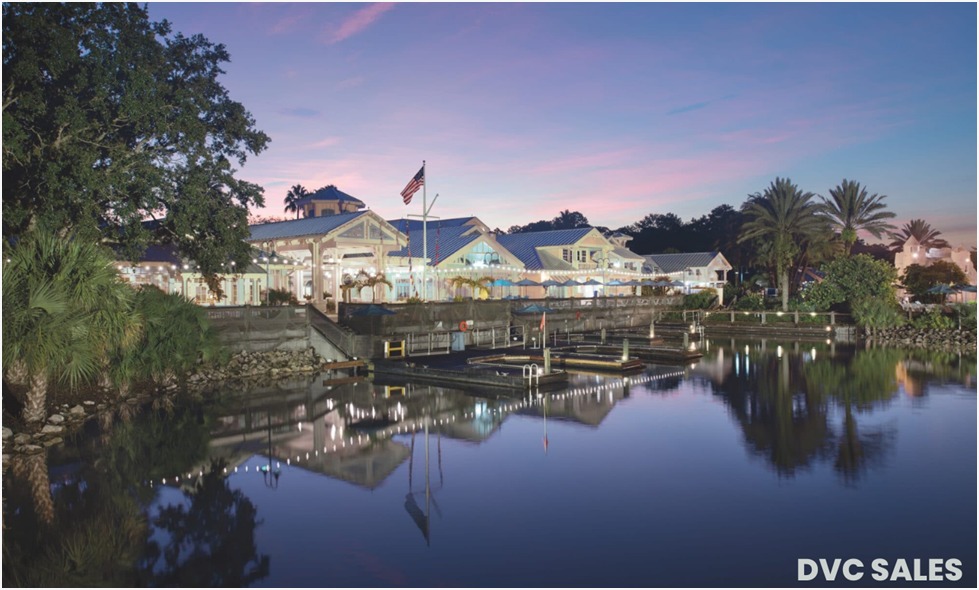 Old Key West Resort exterior at Disney, showcasing DVC charm and tropical landscape.