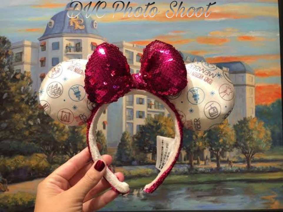 Family enjoying a photo shoot at a Disney Vacation Club resort.